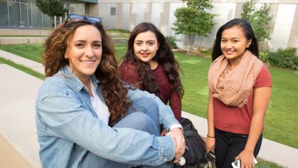 female students smiling