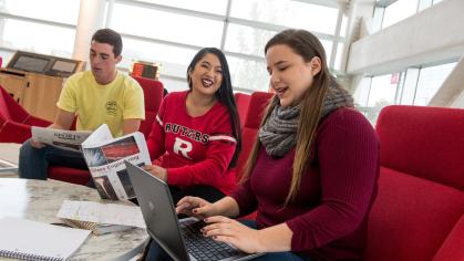 students studying